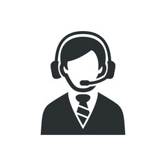 Male customer service agent icon