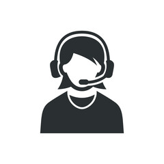 Female customer service agent icon