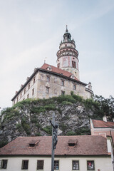 Fototapeta na wymiar View of Castle in Cesky Krumlov, South Bohemia