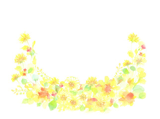 黄色い花のフレーム