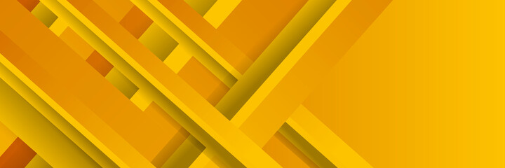 Modern yellow orange banner background. abstract modern yellow lines background vector illustration