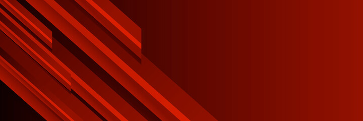 Abstract Gradient Red Geometric Banner Background