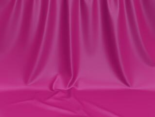 Background scene fabric pink texture, curtain background in colors.	