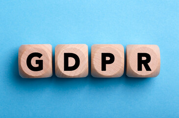 GDPR Concept Wooden Cube Blocks