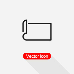 Yoga Mat Icon, Yoga Symbol Vector Illustration Eps10