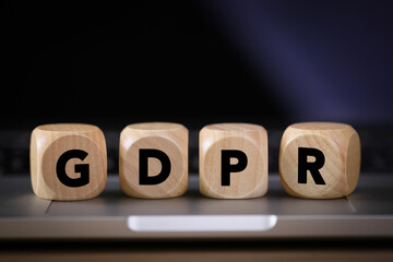 GDPR Concept Wooden Cube Blocks