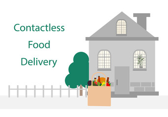 Coronavirus COVID-19 Contactless delivery Transfer