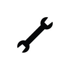 Wrench icon vector on white