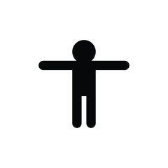 Standing man icon vector, simple sign and symbol