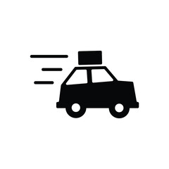 Moving car icon vector, simple sign and symbol