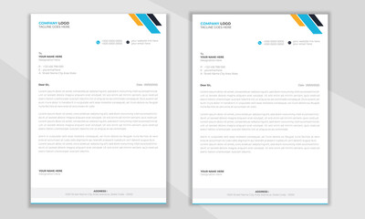 Clean Modern Letterhead Design Template 