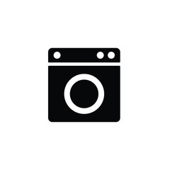 Washing machine icon vector, simple sign and symbol