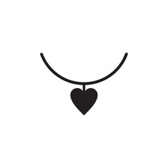 Necklace jewelry logo design template