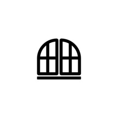 Window icon vector, simple sign and symbol