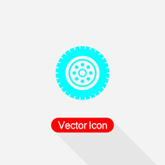 Car Wheels Icon Vector Illustration Eps10