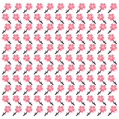 Seamless pattern sakura flower design
