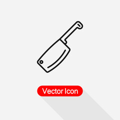 Chopping butcher Icon, Meat Knife Icon Vector Illustration Eps10