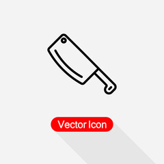Chopping butcher Icon, Meat Knife Icon Vector Illustration Eps10