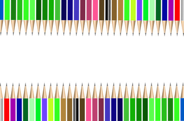 color pencils isolated on white