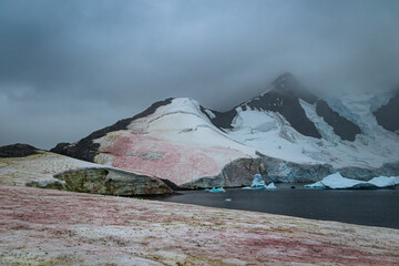 Snowy mountain at Port Charcot, Antarctica