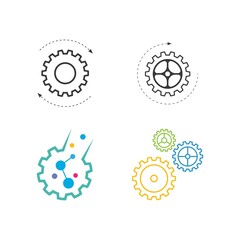 Gear with infographic line