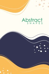 Fashion stylish templates with organic abstract shapes and line in nude pastel colors. Neutral beige, terracotta background in boho style. Burnt orange contemporary collage. Vector Illustration