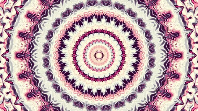 Transforming ornamental vintage Mandala. Seamless loop footage.