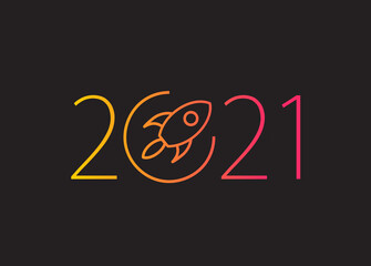 happy new year 2021 2021 with Rocket