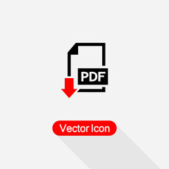 Download PDF File Icon Vector Illustration Eps10