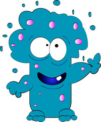 Cute virus. Illustration for kids