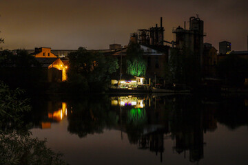 Stockholm, Sweden  An old industrial area called Lovholmen and Lake Malaren.