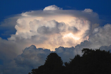 Storm cloud with a flash of lightning