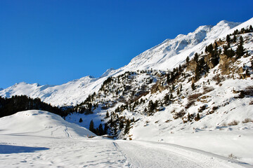 Fototapeta na wymiar Obergurgl Hochgurgl Otztal Ski resort in the Western Tyrol Austrian Alps Austria