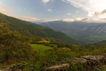 asturias mountains landscape in spain