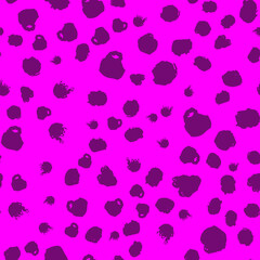 Seamless pattern with ornaments in pink for fabric, paper, scrapbooking, wrapping. Circles drawn in the style of a sketch by pen.