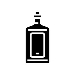 drink bottle glyph icon vector. drink bottle sign. isolated contour symbol black illustration