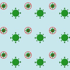 Vector seamless pattern corona virus design