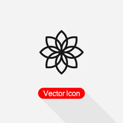 Flower Icon, Flower Petal Icon Vector Illustration Eps10
