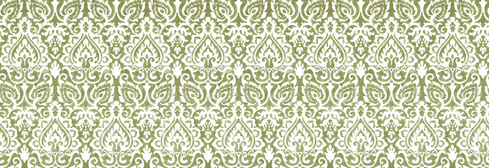 Geometric natural watercolor damask texture pattern 
