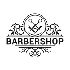Barbershop logo icon vector template. 