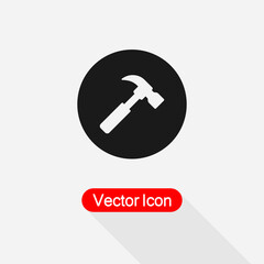Hammer Icon, Carpenter Hammer Icon Vector Illustration Eps10