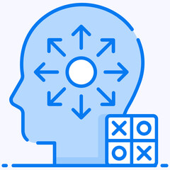 
Lateral thinking, icon of logical thinking process 
