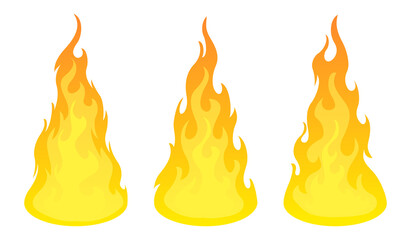 Bonfire icon set. Design element