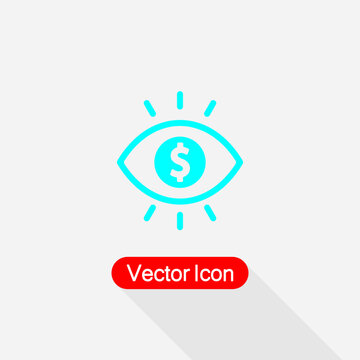 Human Eye With Dollar Icon Vector Illustration Eps10