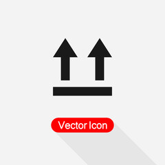 Icon Of Side Up Sign Vector Illustration Eps10