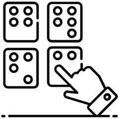
Braille learning icon design, special education concept 
