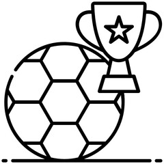 Obraz premium Vector design of sports trophy in style 