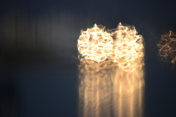 burning candle in the dark