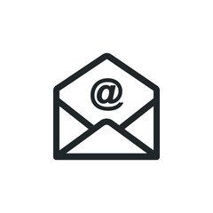 mail vector icon. message, sms, email flat style outline symbol sign for web site and mobile app. vector eps10
