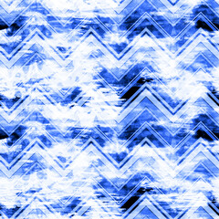Abstract Ethnic Tie Dye Gradient Marble Batik Geometric Zig zag Pattern Seamless Background